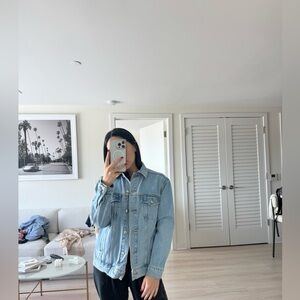 Topshop Moto Light Blue Jacket